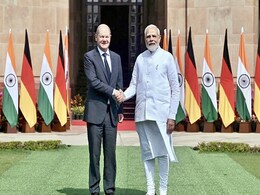 PM Welcomes German Chancellor With Meghalaya Stoles, Nagaland Shawls PM Welcomes German Chancellor With Meghalaya Stoles, Nagaland Shawls