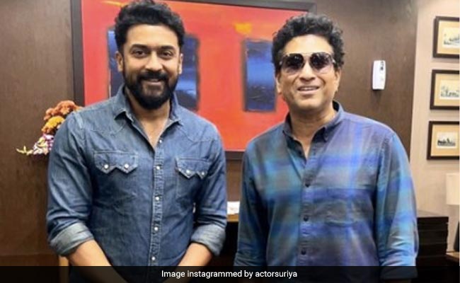 Suriya And Sachin Tendulkar Pic Goes Viral: "Two GOATS," Write Fans