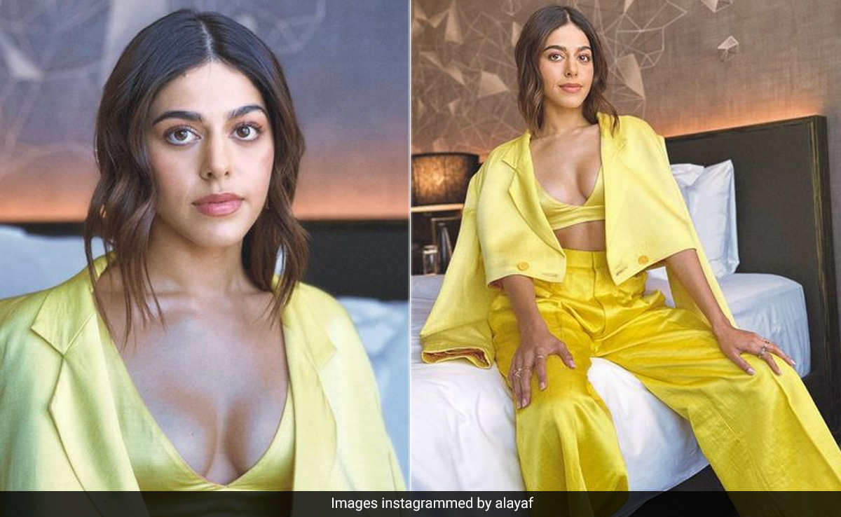 Alaya Furniturewalla Is Her Very Own Spring Sunshine In A Canary Yellow Three-Piece Pantsuit