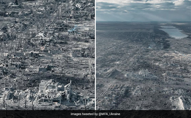 Ukraine Releases Drone Footage Showing "Completely Destroyed" City In Donetsk