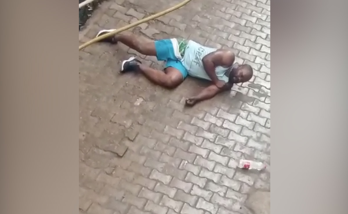 Video: Nigerian Man Jumps From Building In Delhi After Learning About Parents' Death