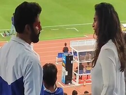 When Abhishek Bachchan Met Ajith's Wife Shalini And Son Aadvik At A Chennaiyin FC Match When Abhishek Bachchan Met Ajith's Wife Shalini And Son Aadvik At A Chennaiyin FC Match