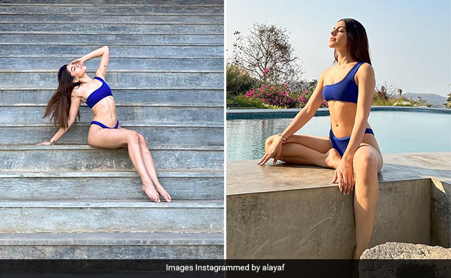 Alaya Furniturewalla Begins The Weekend On A Very Chic Note In A Blue Swimsuit