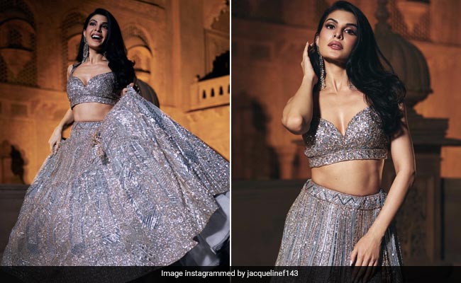 We're <i>"Deewanes"</i> Of Jacqueline Fernandez's Glittery Silver <i>Lehenga</i>