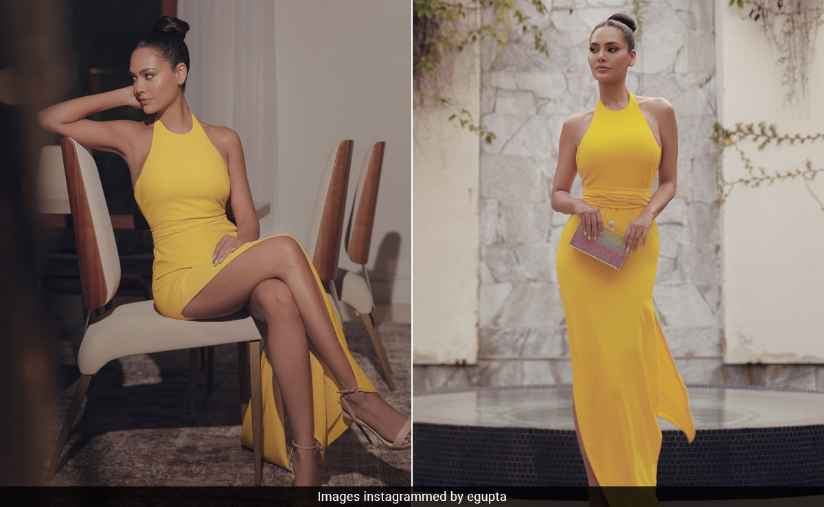 Esha Gupta&rsquo;s Vibrant Yellow Dress Puts The Sun To Shame