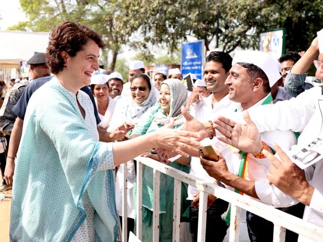Priyanka Gandhi Leads Congress Protest Over Rahul Gandhi Disqualification