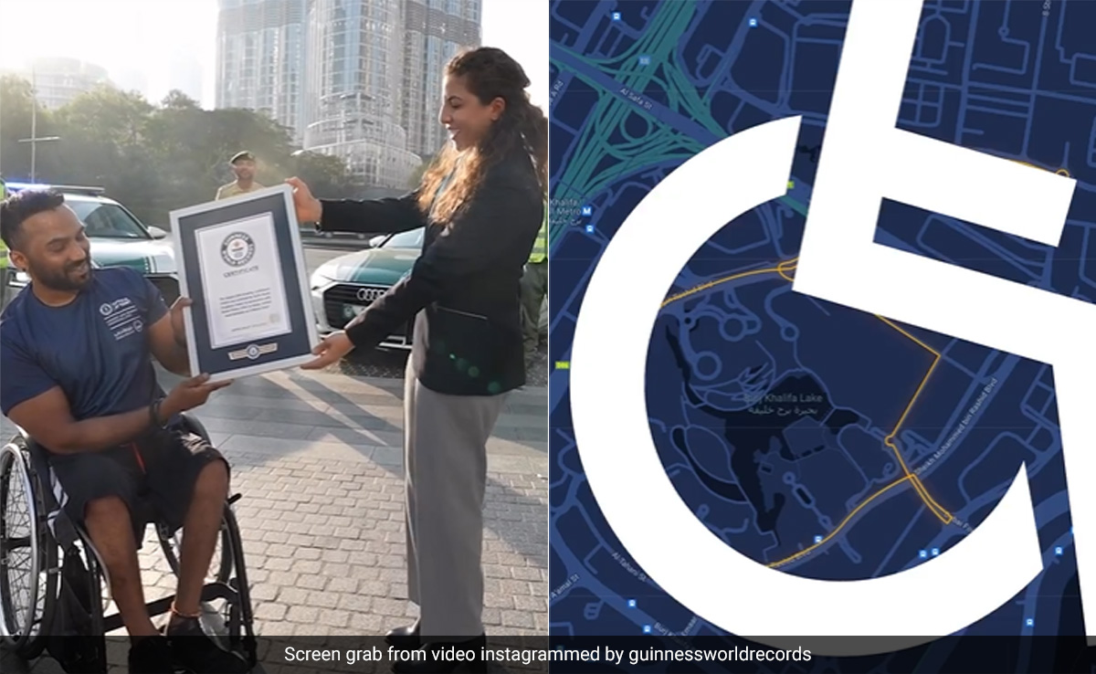 Watch: Man Sets Guinness World Record For Biggest GPS Drawing Of Wheelchair