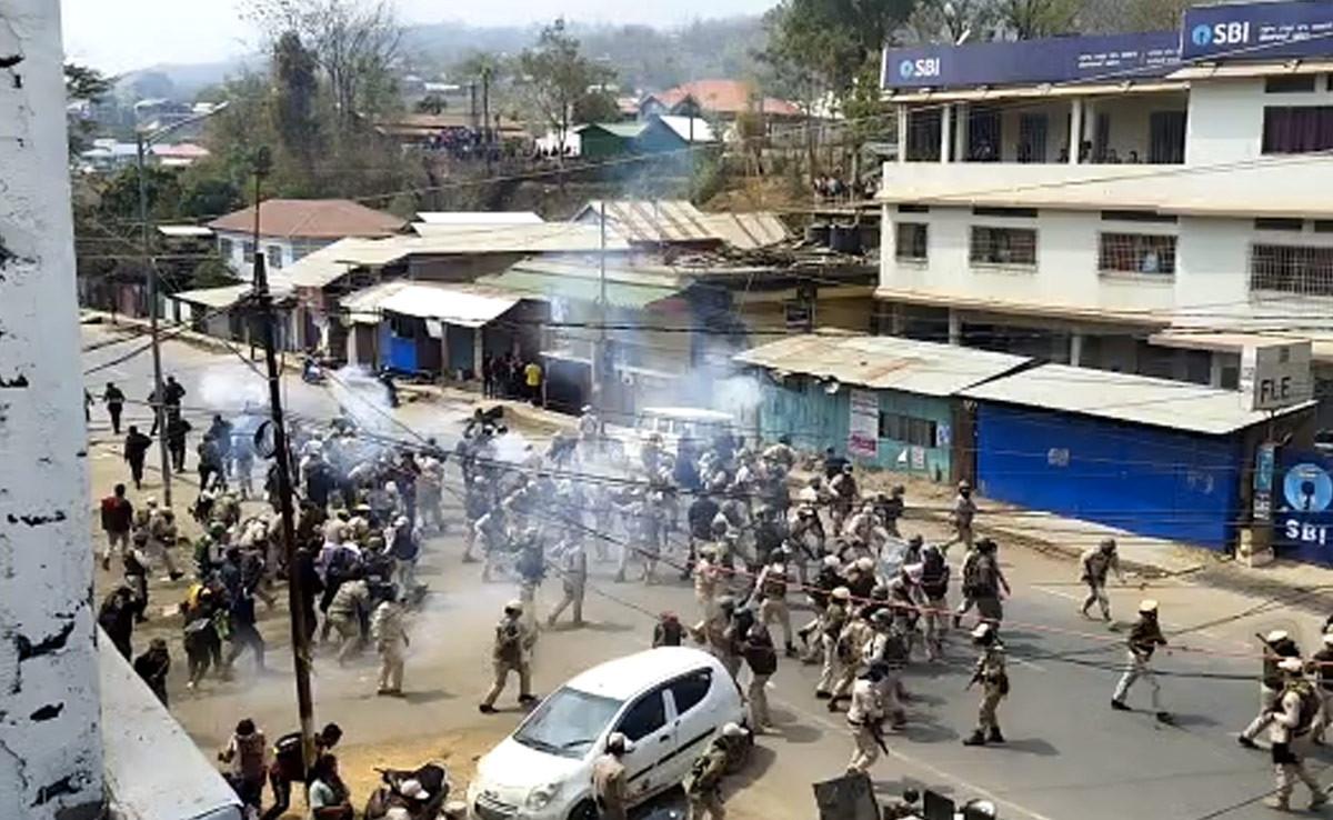 Several Injured As Protesters Clash With Police In Manipur