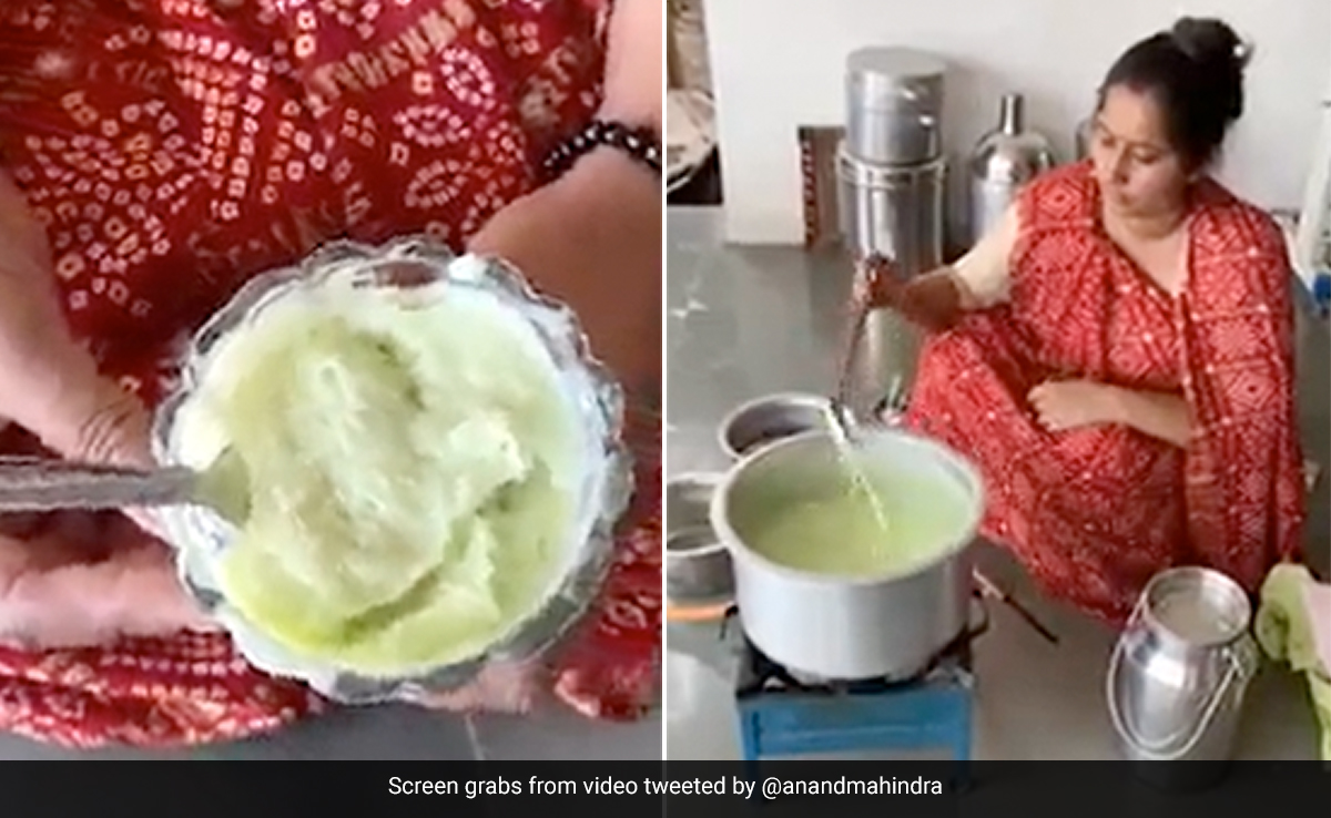 ''Only In India'': Anand Mahindra Shares Video Of ''Hand-Made And Fan-Made'' Ice Cream