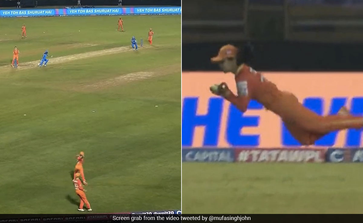 MI vs GG, WPL 2023: पहले रॉकेट की रफ़्तार में चलाई थ्रो और फिर मैदान पर 'सुपर-वुमेन' बन गई हरलीन देओल, VIDEO