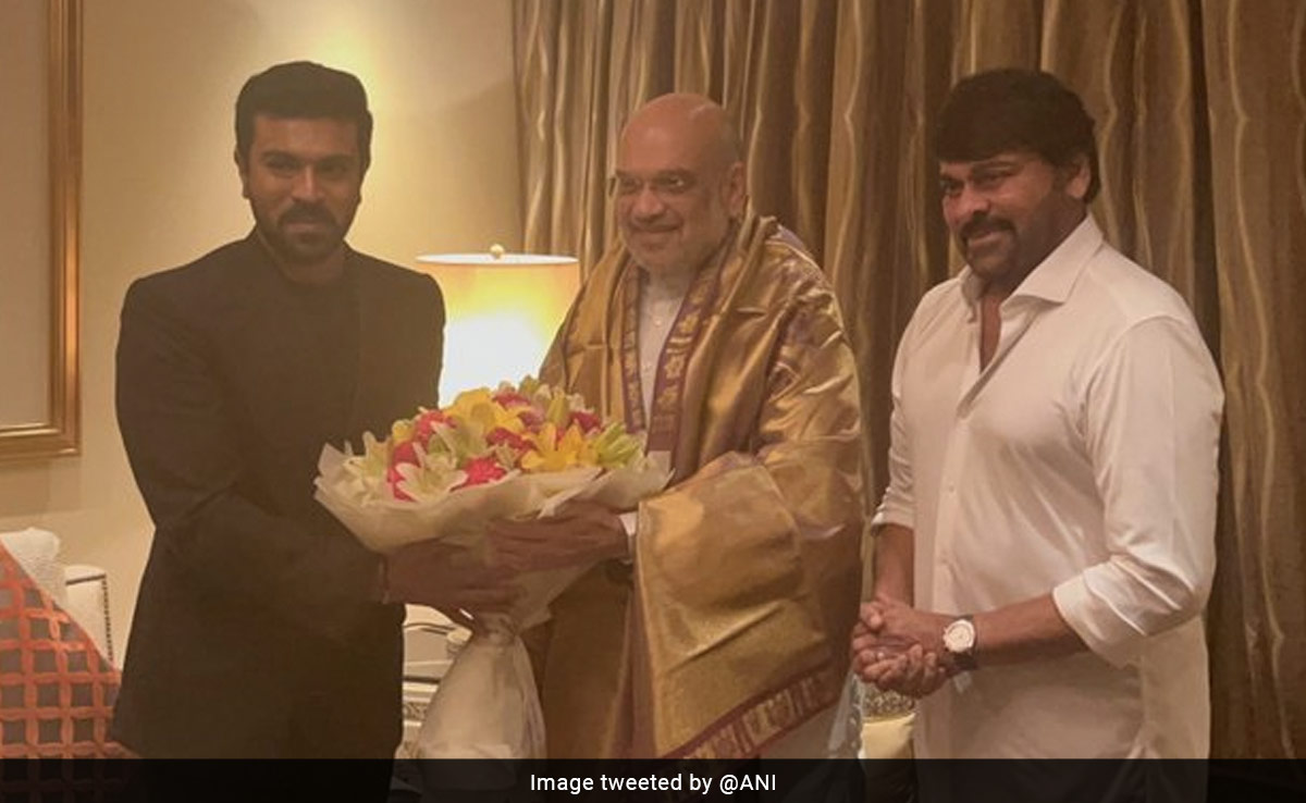 Watch: Ram Charan, Chiranjeevi Meet Amit Shah After Oscar Win