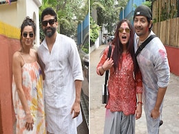 Holi 2023: Farhan-Shibani, Richa-Ali And Others At Javed Akhtar's Annual Party Holi 2023: Farhan-Shibani, Richa-Ali And Others At Javed Akhtar's Annual Party