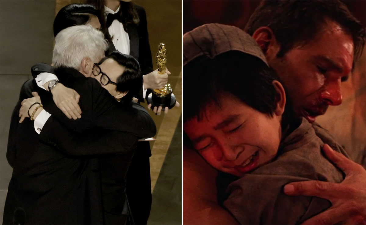 Oscars 2023: An <i>Indiana Jones</i> Hug, Then And Now - Ke Huy Quan And Harrison Ford