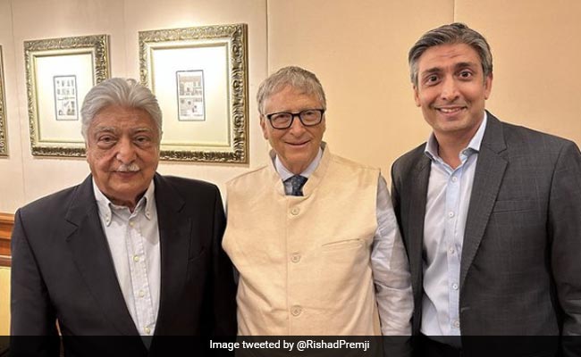 "With Two Role Models": Wipro's Rishad Premji Poses With Bill Gates And Father Azim Premji