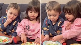 Viral: Mother Serves Fruits To Her Twins, What Happens Next Will Win Your Heart