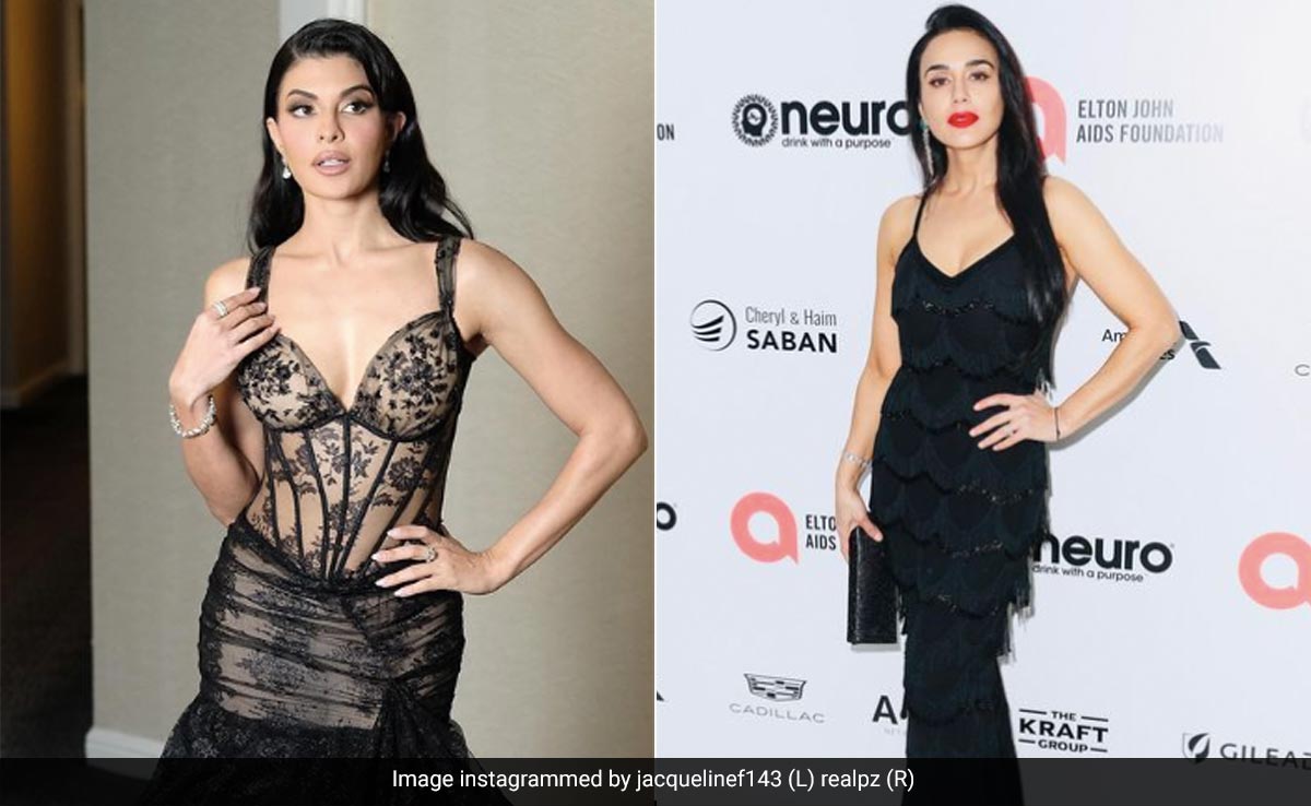 Jacqueline Fernandez And Preity Zinta Added The Glam Quotient At Elton John's Oscar Party