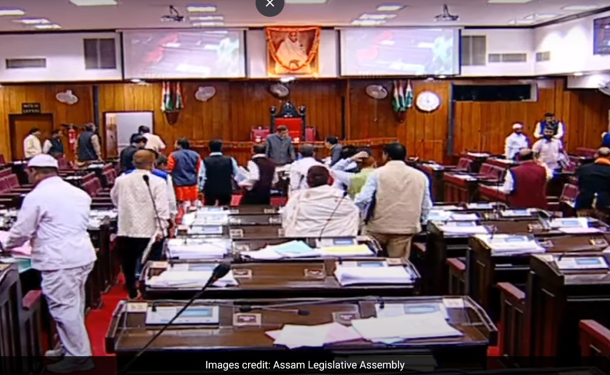 Protests In Assam Assembly Over Board Exam Paper Leak