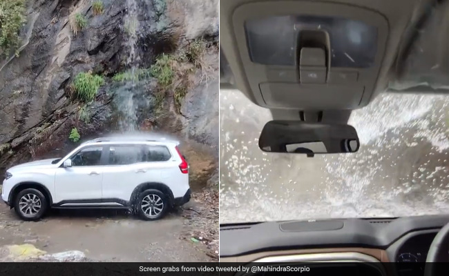 Mahindra's Witty Response To Viral Video Claiming Leakage In Scorpio Under Waterfall
