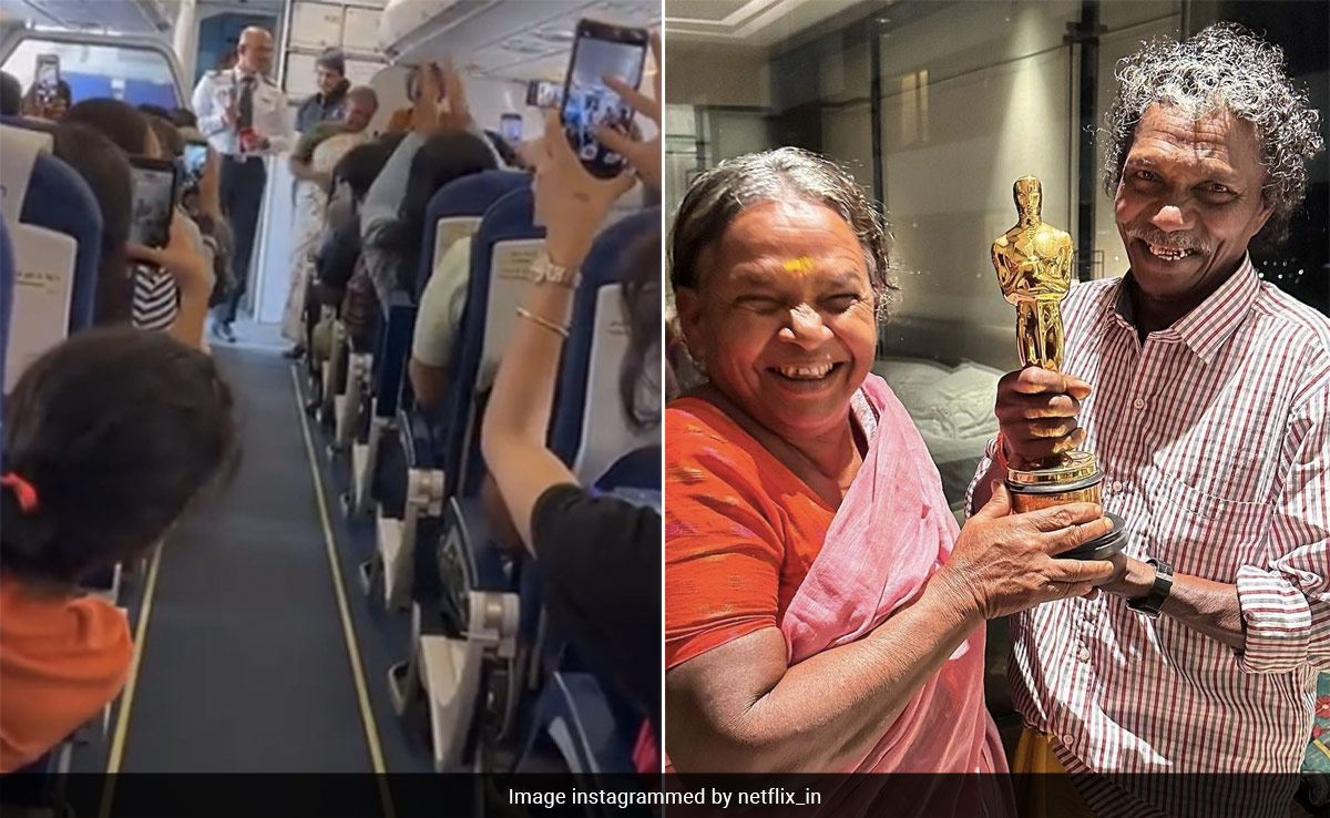Watch: IndiGo Pilot Cheers For Stars Of "The Elephant Whisperers" Bomman And Bellie