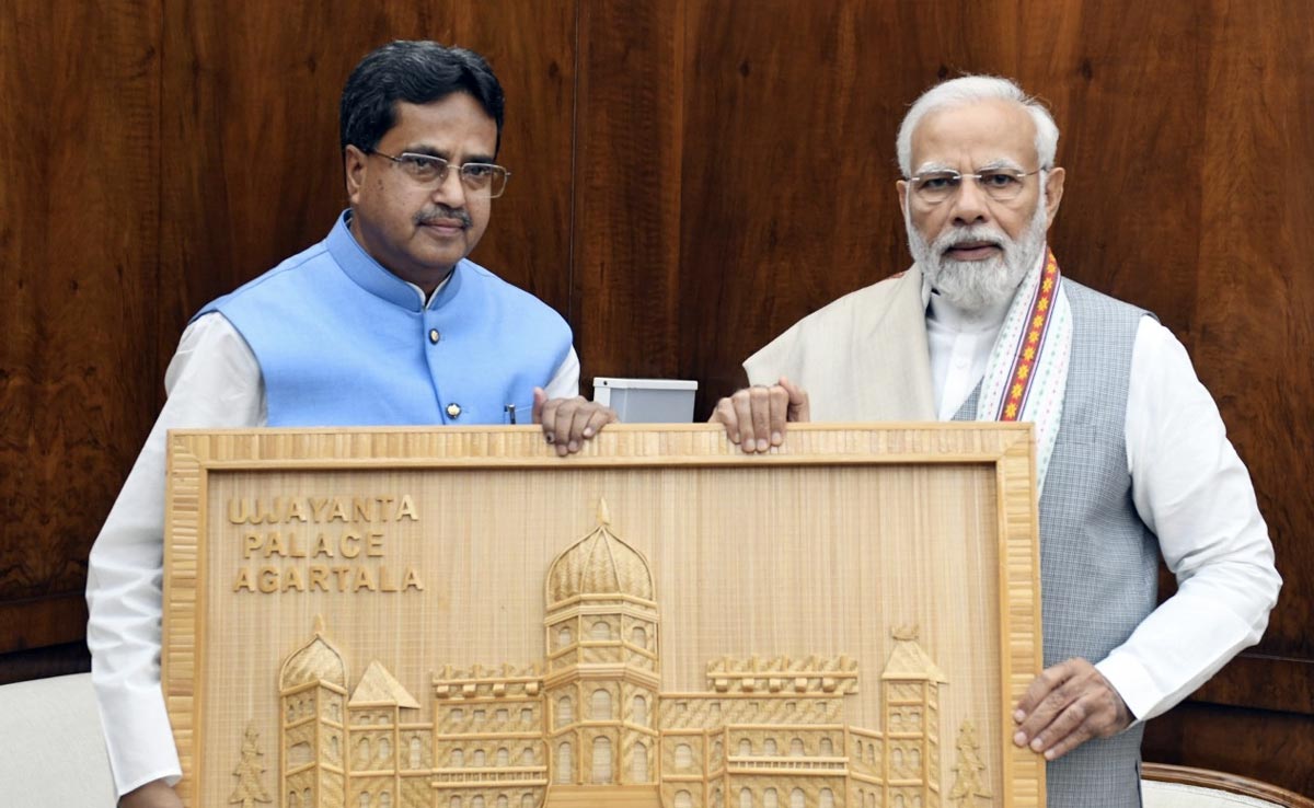 Tripura Chief Minister Manik Saha Meets PM Modi In Delhi
