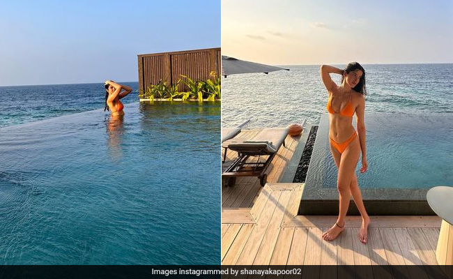 Shanaya Kapoor's Orange Swim Set Squeezes Every Ounce Of Summer Style
