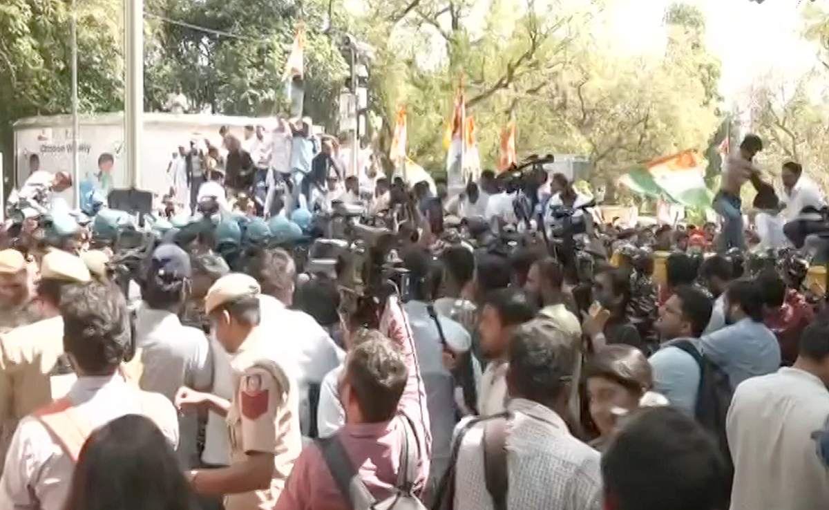 Day 2 Of Congress Protest Over Rahul Gandhi's Disqualification: 10 Points