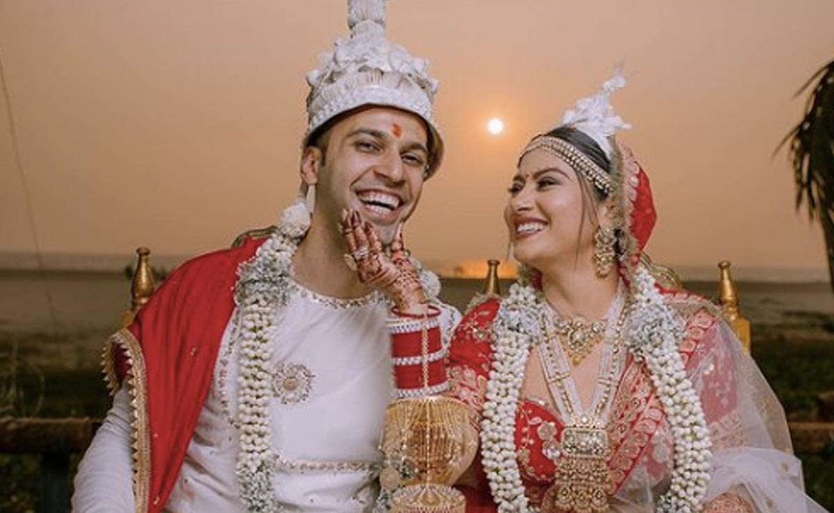 Wedding Pics: TV Star Krishna Mukherjee Marries Boyfriend Chirag Batliwalla In An Intimate Bengali Ceremony