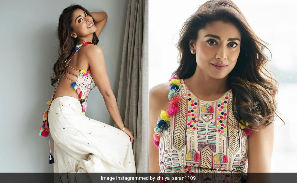 Fusion Never Looked This Fun As It Does On Shriya Saran's Tasseled <i>Sharara</i> Set