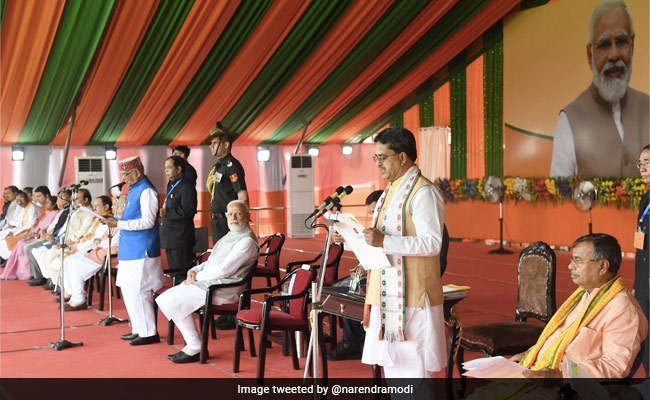 PM Modi Congratulates Manik Saha On Becoming Tripura Chief Minister