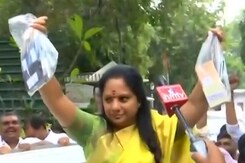 Ahead Of Questioning, KCR's Daughter Waves "Proof" Against Agency's Charge Ahead Of Questioning, KCR's Daughter Waves "Proof" Against Agency's Charge