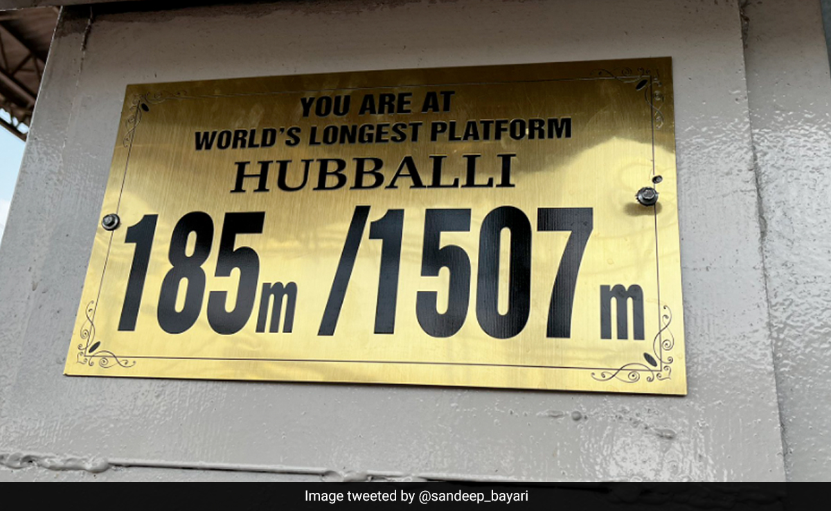 ''New Accomplishment'': Ministry Of Railways Shares Glimpse Of World's Longest Platform In Hubballi