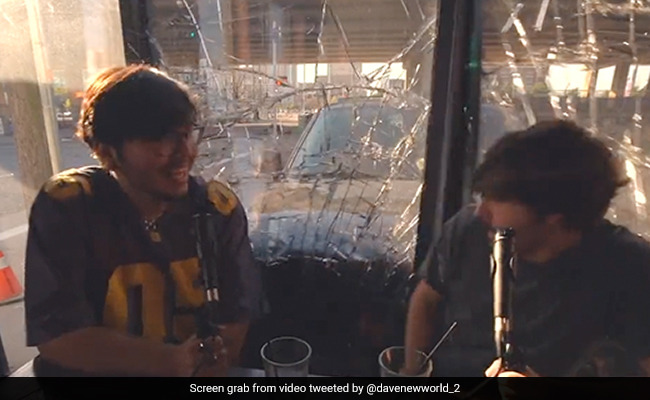 Caught On Camera: Speeding Car Crashes Through Cafe Window During Podcast Session