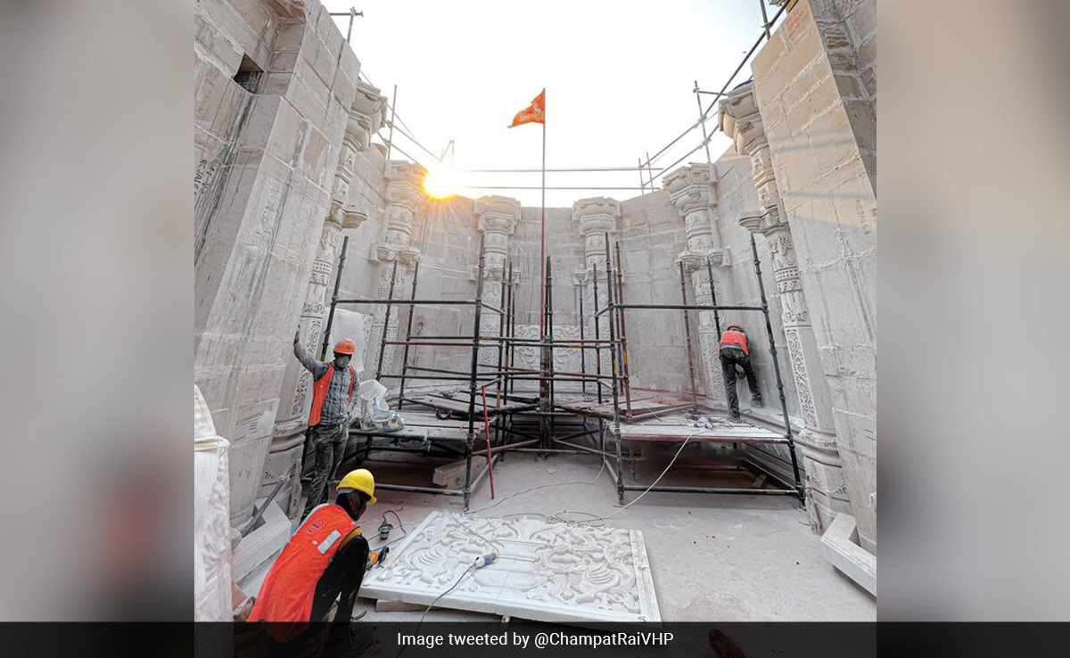 See Latest Photo Of Ayodhya Ram Temple's Sanctum Sanctorum