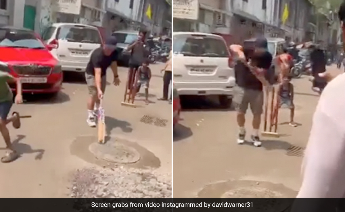 Watch: David Warner Has A ''Hit'' While Playing Gully Cricket In Mumbai