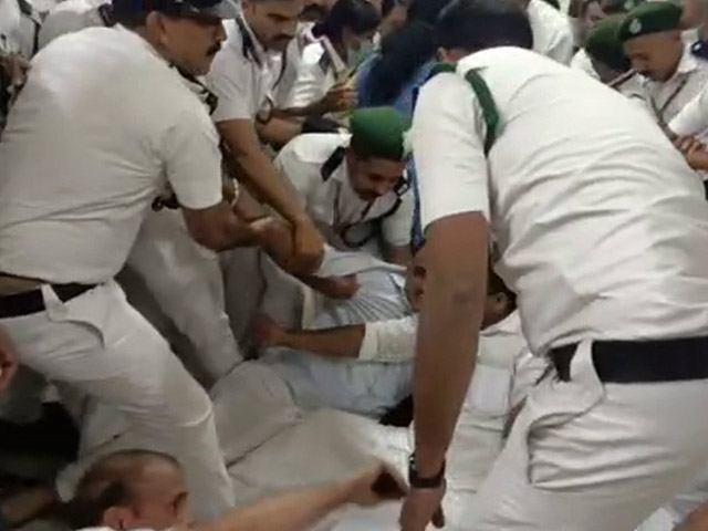 Video: Kerala MLAs Forcibly Lifted, Removed To Break Up Assembly Protest