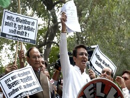 Delhi Congress Chief Seeks Arvind Kejriwal's Resignation, Stages Protest Delhi Congress Chief Seeks Arvind Kejriwal's Resignation, Stages Protest