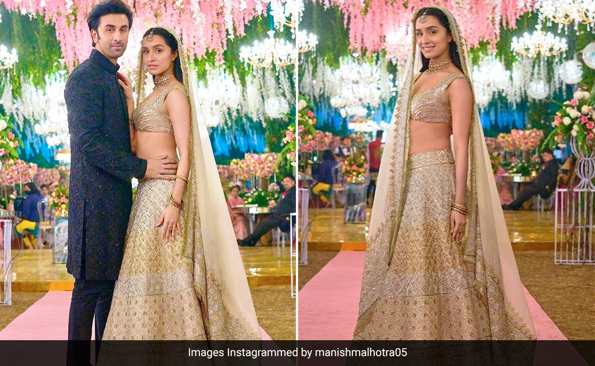 Shraddha Kapoor Is A Golden Goddess In A Shimmering Manish Malhotra Lehenga