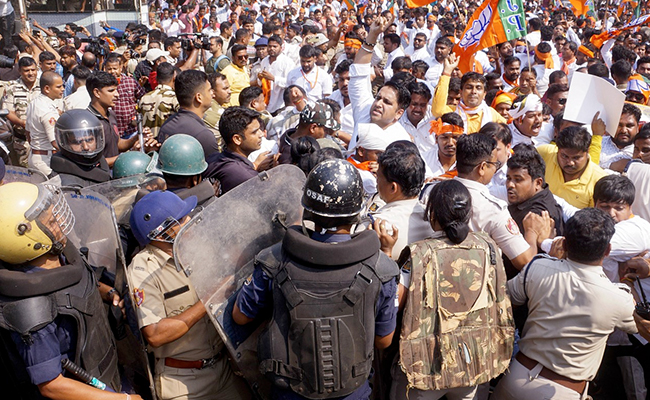 Several Injured In Police-BJP Clash In Odisha, Over 100 Detained