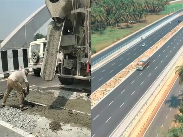 Political Row In Karnataka Over Cracks On Expressway Day After Inauguration By PM