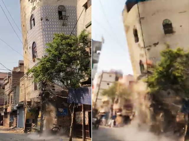 कैमरे में कैद : दिल्ली में जब देखते-देखते ढह गई बहुमंज़िली इमारत