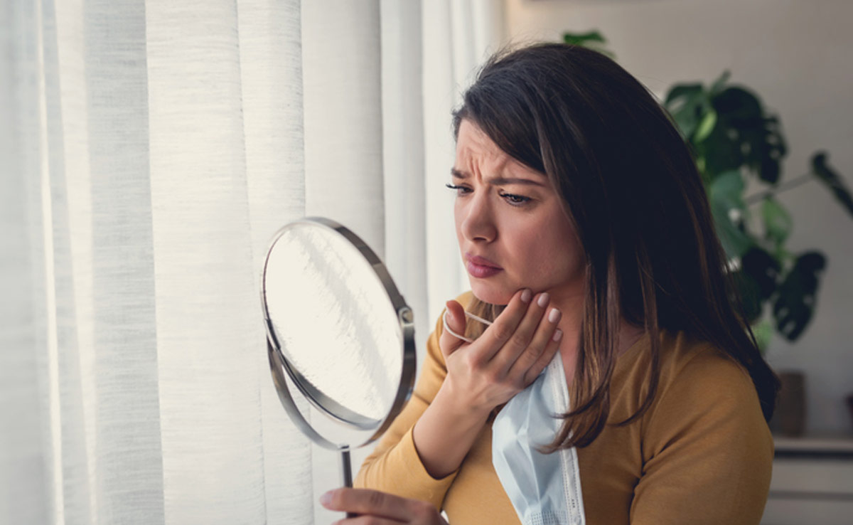 Find Out The Causes Of Maskne: Can Mask Fabrics Cause Maskne And Can Makeup, Lotions or Sunscreen Make Maskne Worse?