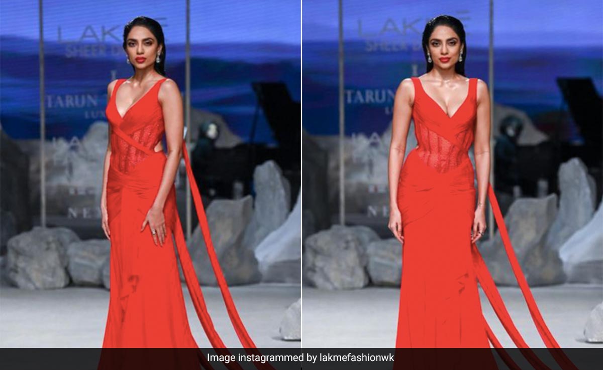 Sobhita Dhulipala Turns Showstopper For Tarun Tahiliani Luxe Pret At Lakme Fashion Week In A Fun And Fierce Pre-Draped <i>Saree</i> Gown