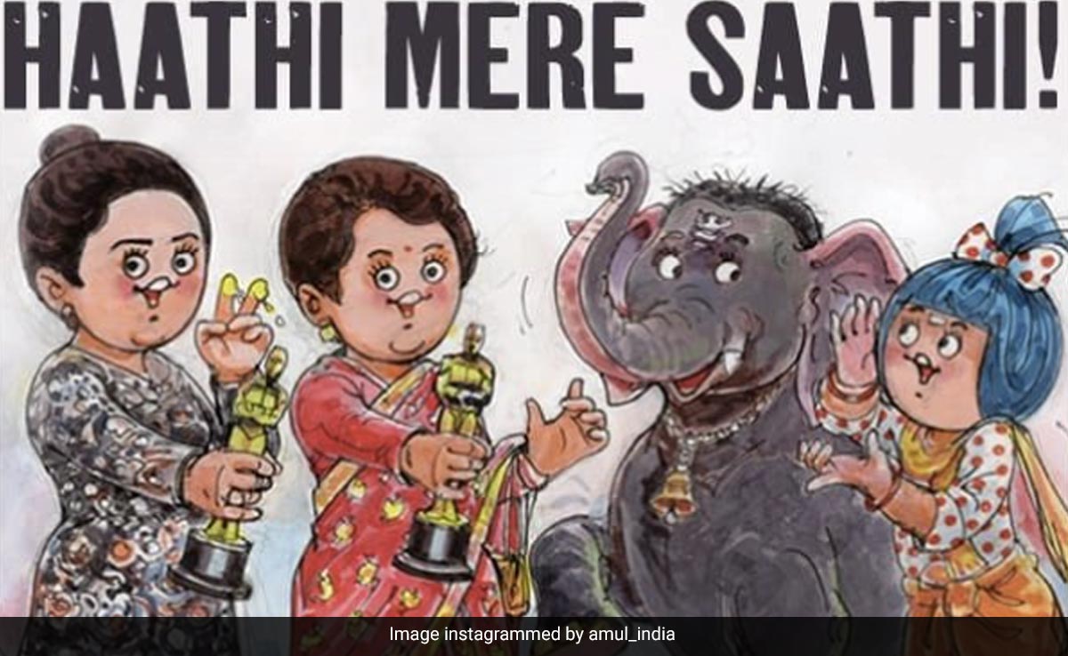 Amul Celebrates Oscar Win Of <i>'The Elephant Whisperers'</i> With Adorable Doodle, Guneet Monga Reacts