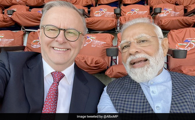 Pics: Selfies, <i>Chai</i> - PM Modi, Australian PM's Day At Ahmedabad Stadium