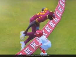 Watch: Rovman Powell's Gesture Saves Kid From Injury, Sustains Bruises Himself Watch: Rovman Powell's Gesture Saves Kid From Injury, Sustains Bruises Himself