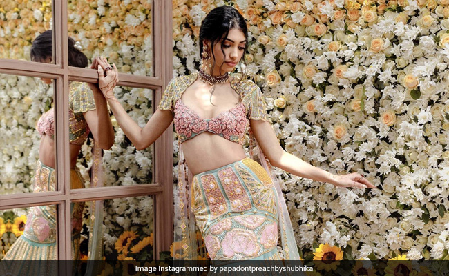 Alanna Panday's Mermaid Cut <i>Lehenga</i> Was Inspired By Sea Shells She Collects On The Couple's Beach Holidays