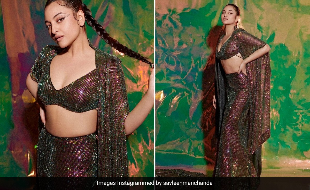Sonakshi Sinha Enters Her Dark Disco Era In A Chic Iridescent Co-Ord Set