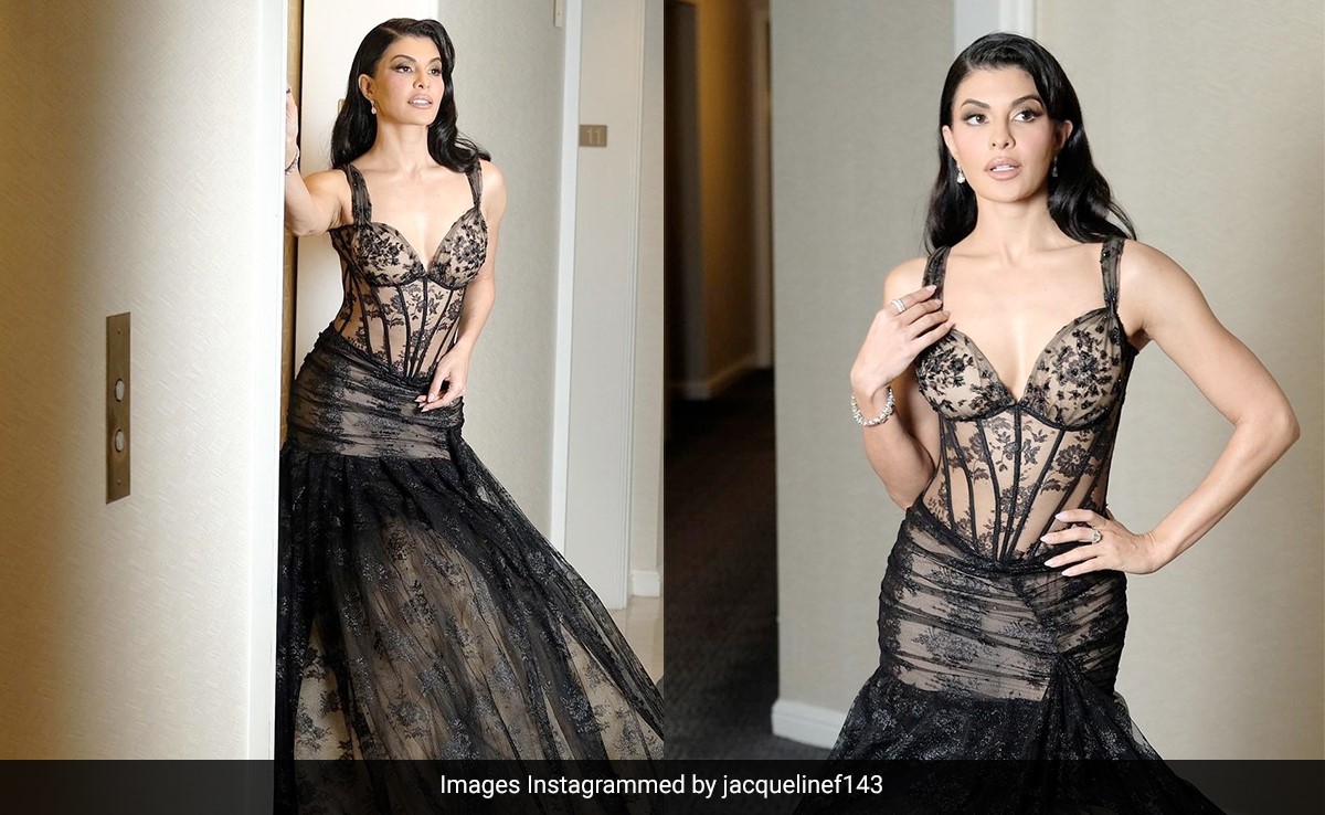 कॉर्सेट गाउन में बेहद स्टाइलिश लग रही हैं जैकलीन फर्नांडिस