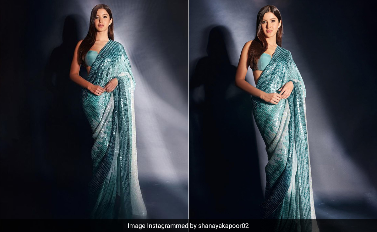 Shanaya Kapoor's Electric Blue <i>Saree</i> Got The Wedding Party Memo Right