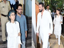 Aamir Khan, Kiran Rao, Sanjay Dutt And Other Stars At Kishor Bajaj's Prayer Meet Aamir Khan, Kiran Rao, Sanjay Dutt And Other Stars At Kishor Bajaj's Prayer Meet